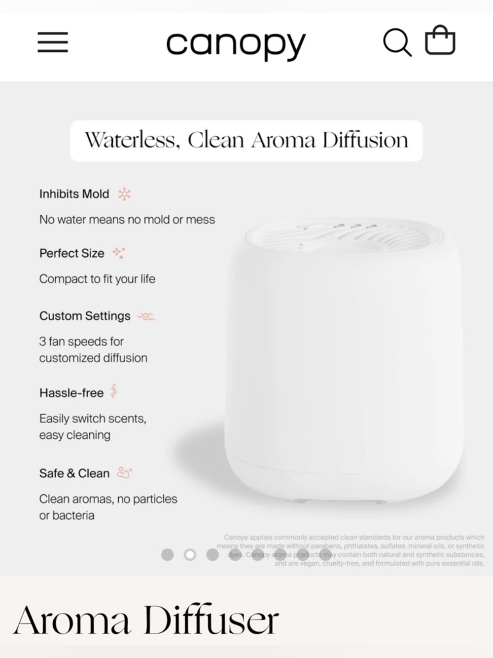 Canopy White Aroma Diffuser - Picture 6 of 6